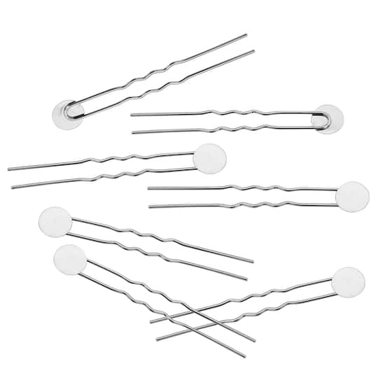 Hair Pins with 12mm Circle Blanks